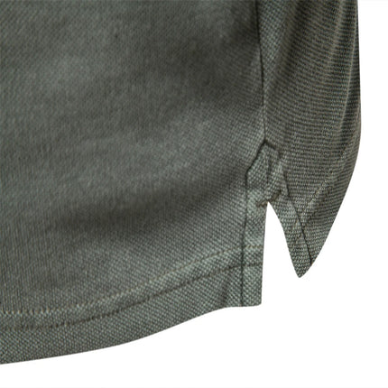 New summer style men's POLO shirts—100% cotton, solid color, sporty lapel design, fashionable casual short-sleeved T-shirts.
