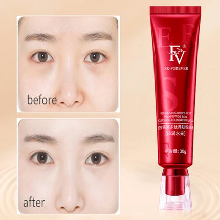 FV Foundation and F4 Brush Face Makeup set Oil-control Base Concealer  Makeup Eye Contour Spot Dark Circle Correcting Skin