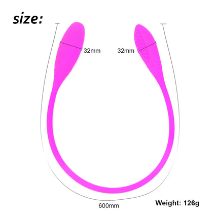 Double Head G Spot Bullet Vibrator Double Sided Silicone Vibrating Egg Ball for Anal Prostate Adult Sex Toy for Women Lesbian