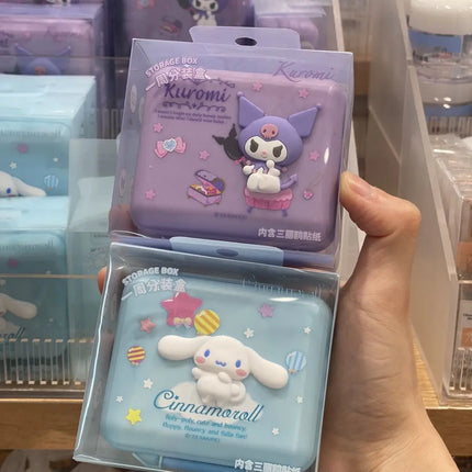 Kuromi Cinnamoroll Cute Cartoon Pill Box Portable Sealed Moisture-proof Packing Storage Box Gift Animation