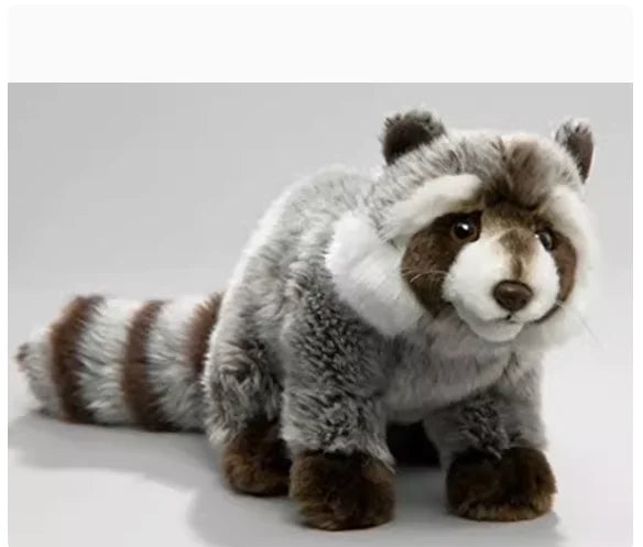 Hight Quality Raccoon  Anime Cute  Simulation Plush Toys Lifelike Animals Stuffed Doll Kawai Toy Gifts Kids Gift