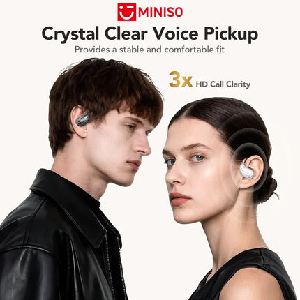 【MINISO MS209】 Bluetooth V6.0 Earphones AI OWS Wireless Headphones Music Stereo Translation Headphones Low Latency Long- life