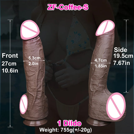 2Colors Realistic Soft Black Huge Dildo S/M/L Silicone Big Glans Penis Gay Masturbation Suction Cup Dick Man Woman Anal Sex Toy