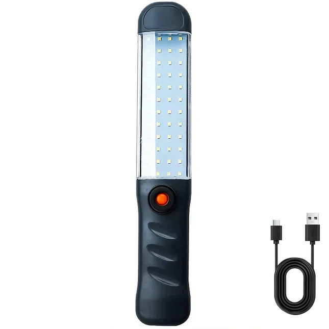 LED Flashlights Rechargeable Work Light with Magnetic Base and Hanging Hook 3 Modes Floodlight for Car Repair Grill Outdoor Use