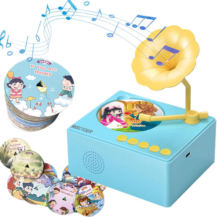 Phonograph Story Music Player with 96 Cards-Children's Educational Party Birthday Xmas Gifts