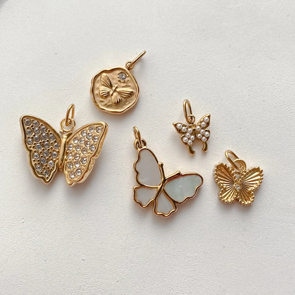 eManco Creative Stainless Steel Butterfly Charms High-quality Metal Making DIY Necklace Bracelet Jewelry Accessories Factory Out