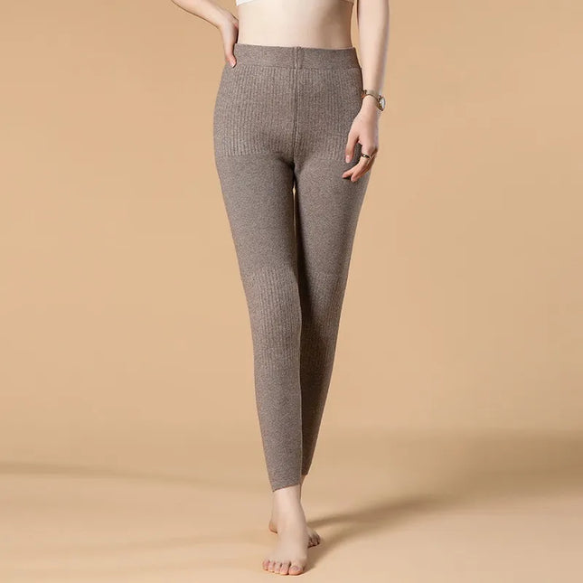 100% Cashmere Wool Thermal Pants for Men Warm Winter Cashmere People Slim Fit Knitted Bottom Warm for Women Legging