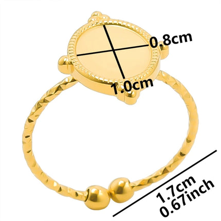 6pcs/lot Gold Plated Stainless Steel Base Rings Settings DIY Blank Knuckle Rings for Women Jewelry Charms Never Fade Wholesale