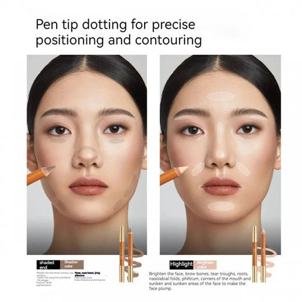 OUTOFOFFICE Double-ended Shadow Pencil Grooming Crayon Refractive Light Shadow Contour Highlighter OOO Original Makeup Cosmetics