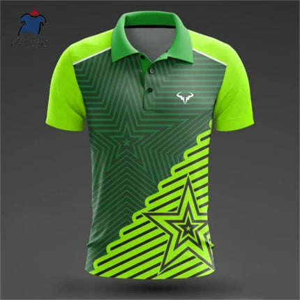 Summer polo shirts, golf shirts, buttoned breathable, quick-drying, sweat-absorbing short-sleeved men's clothing, summer sports