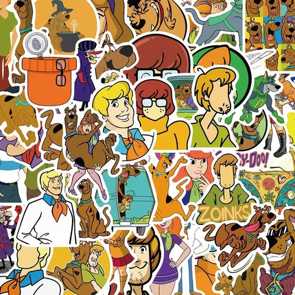 100pcs Classic Animated Scooby Doo Graffiti Waterproof Luggage Laptop Water Cup Waterproof Sticker