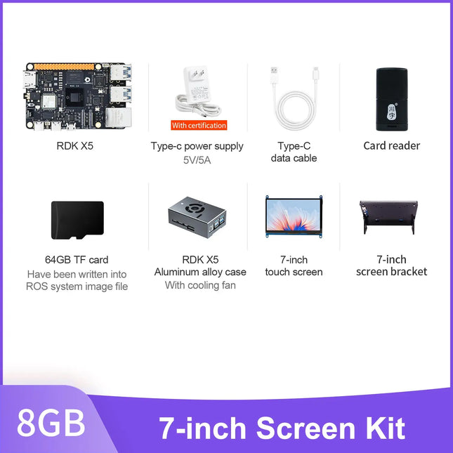 D-Robotics RDK X5 Development Board 4GB 8GB AI Large Model Powered By Sunrise 5 Chip 10 TOPS Computing Power for Robot Project