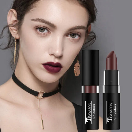 Vampire Cosplay Matte Lipstick Moisturizing Long Lasting Waterproof Non Fade Black White Colorful Lip Gloss