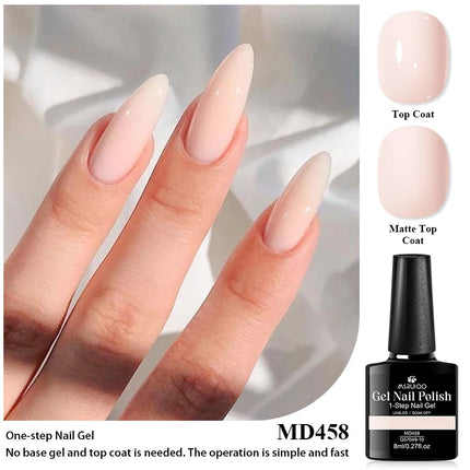 8ml 1-Step Nail Gel Polish No Need Base Gel & Top Coat Long-Lasting UV LED Soak Off Nail Art for DIY Manicure Salon Quality