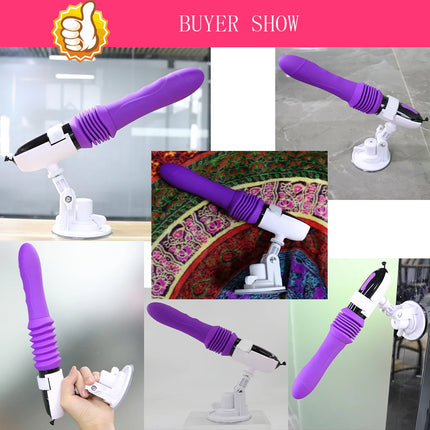Automatic Thrusting Sex Machine Telescopic Dildo Vibrator Vaginal Massage Orgasm G Spot Stimulation Adult Female Toy Masturbator