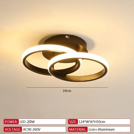 Modern Household LED Ceiling Light Remote Dimming Small Decor Ceiling Lamp Surface Installation Corridor Bedroom Aisle Light