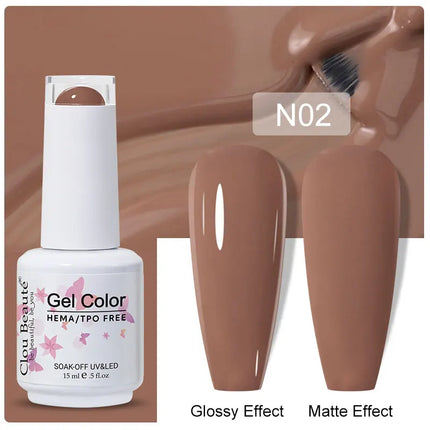 Clou Beaute 15ml Nail Gel Polish Vernis Semi Permanent UV LED Lamp Lakiery Hybrydowe Hema Free Red Nail Art Gel Lacquer Gel
