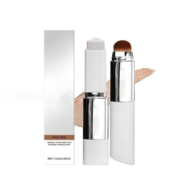2-in-1 Color-Changing Foundation Stick Liquid Lightweight Moisturizing Brightening Foundation Color Changing For All Skin Types