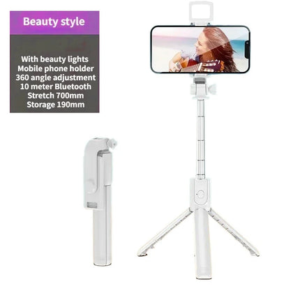 Phone holder Selfie Stick Wireless Tripod Stand Bluetooth Remote Extendable Tripod for iPhone Mobile Phone Tiktok Live Streaming