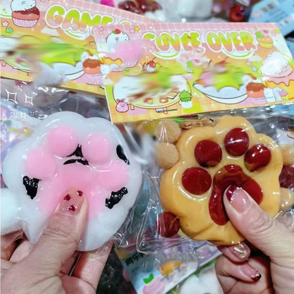 Mochi Taba Squishy NEW Fidget Toy Anti-stress Mini Kawaii Cat Paw TPR Small Cat Paw Cute Pink Cat Foot Pinch Decompression Toy