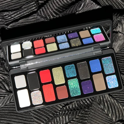 DIKALU 16 Color Eyeshadow Palette Professional Women Makeup Long-Lasting Pearly Shiny Pink Blue Green Eye Shadow Palette Glitter