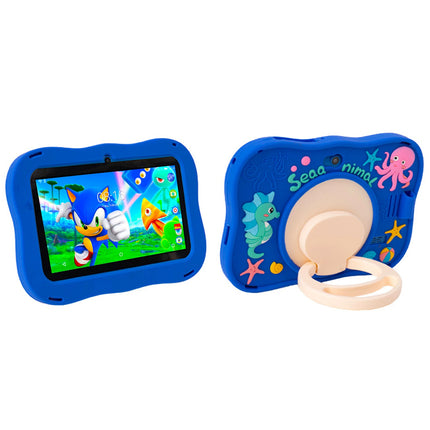 7 Inch Kid Tablet Android 13, 4GB(2+2 Expand) RAM 128GB ROM,Bluetooth,1024x600 LCD 4800MAH Battery,Dual Camera, WiFi Tablet PC