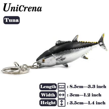 Fish Keychain Creative Handmade Fish Model Key Ring Trout/Snapper/Tuna/Salmon/Bass Keychain Fishing Themed Key Holder Accessory