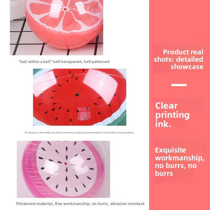 Inflatable Water Play Ball Watermelon Orange Three-dimensional Beach Ball Inflatable Toys Pool Racket Pool Party Decoration