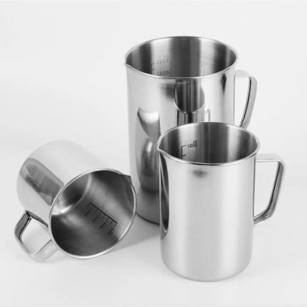 New Stainless Steel Laboratory Beaker Graduated 500ml Measuring Cups 1000ml Espresso Mugs Baking kitchen gadgets measuring cups and spoons