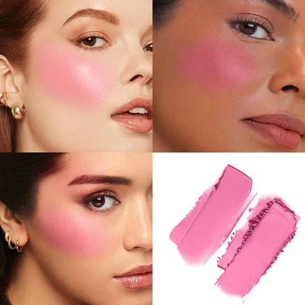 Two-tone Long-Lasting High Color Rendering Face Makeup Natural Matte Blush Cream Waterproof Facial Coverage Powder Blusher Cream