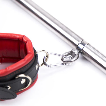 BDSM Bondage Set Stainless Steel Extend Spreader Bar Sex Slave Handcuffs Ankle Cuffs Fetish Restraints Adult Sex Toys for Couple