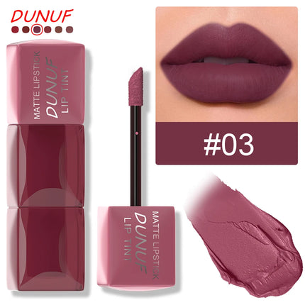 Liquid Velvet Matte Lipstick Long-lasting Waterproof Lip Gloss Lip Glaze Non-Stick Cup Nude Red High Pigment Y2K Christmas Gift