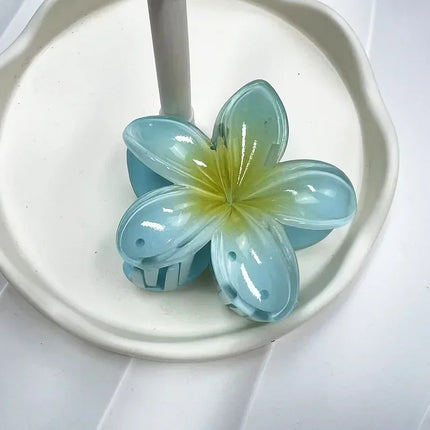 Hawaiian Gradient Hair Clips Flower Hair Claws Big Size Fashion Head Wear Hairpin for Women Girls Crab Barrette Hair Accessories