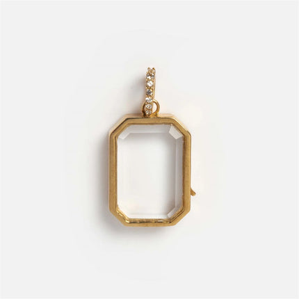 Vintage personality picture box pendant with adjustable DIY accessory pendant, hollow design, transparent box
