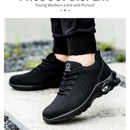 New Styles Men Safety Boots With Steel Toe Cap Anti-smash Work Sneakers Safety Shoes Men IndestructibleWork Boots Tactical Boots