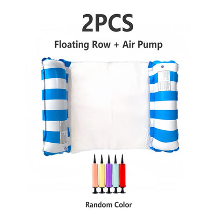 Water Hammock Foldable Lounge Chair,Suitable for Swimming Pool Parties and Beach Leisure Floating Beds with Net Backrest