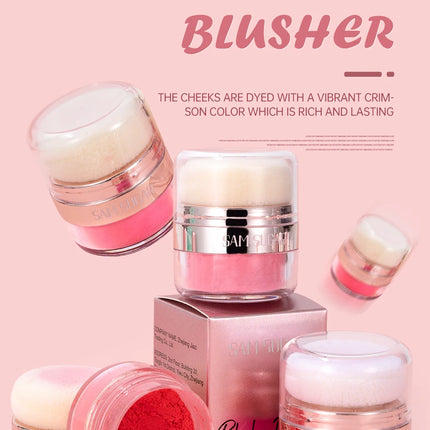 SAM SUGAR 6 color Air Cushion Blush  silky smooth matte eye shadow with an Easy to use Puff for Mushroom Head Loose Powder
