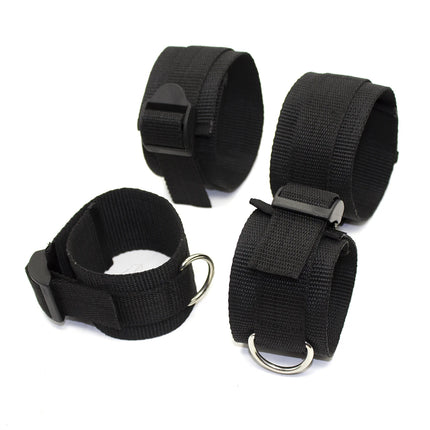 Bedroom Bondage Boutique Adjustable Belt Under Mattress Sex Toys for Couples SM Bed Fetish Restraint,Wrists 4 Ankle Cuffs