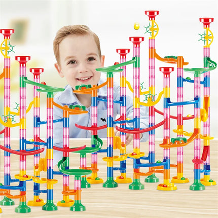 29-142PCS Marble Run Building Blocks Marbles Slide Toys For Children DIY Creativity Constructor Educational Toys Children Gift