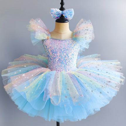 Dance Wear Summer Children Clothing Princess Performance Fairy Tutu Kids Clothes Ballet Leotards for Girls Dress Stage Costumes