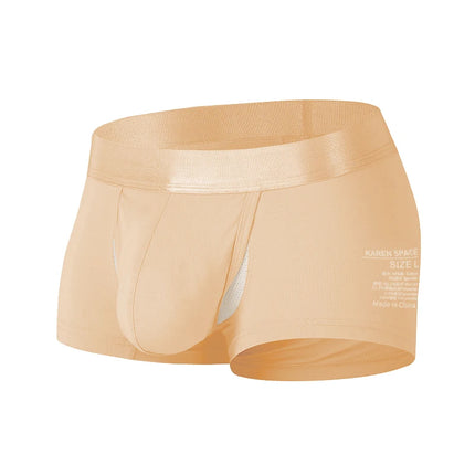 1Pcs Open Front Underwear Men Ice Silk Sexy Men's Boxer Shorts Panties Breathable Pouch Bulge Underpants Male