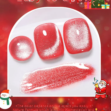 VOKY 6-piece Cat Eye Liquid Nail Polish Set - Suitable for nail decoration in home salons.