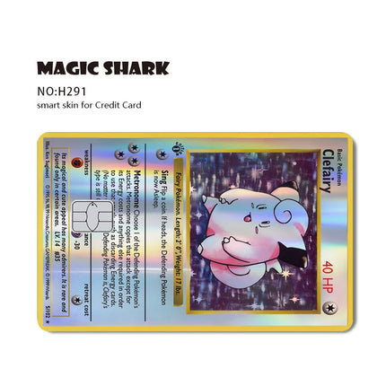 Pokemons Staryu Riolu Toterra Salamence Giratina Alakazam Glefairy Laser Holographic Credit Debit Card Sticker Film Skin Cover