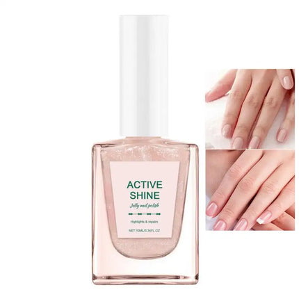 10ml Jelly gel polish Ultra-Shiny 2 in 1 Nude Gel Polish Jelly Amber Gel Nail Polish for Girls Women Quick Dry Nail Strengthener