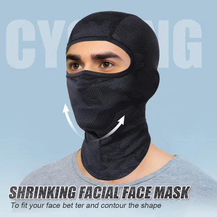 Motorcycle Cooling Full Face Mask Summer Breathable Motorbike Riding Hood Neck Cover Motocross Cycling Helmet Headgear