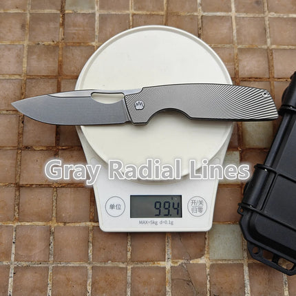 JUFULE New Cedar Step Milled Blade Utility Folding Knife Titanium Handle Ceramic Bearings 154CM Kitchen Outdoor EDC Camping Tool