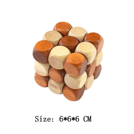 Classic IQ 3D Wooden Puzzle Adults And Kids Casse Tete Baffling Puzzles Headache Brain Development Toys Rompecabezas De Madera