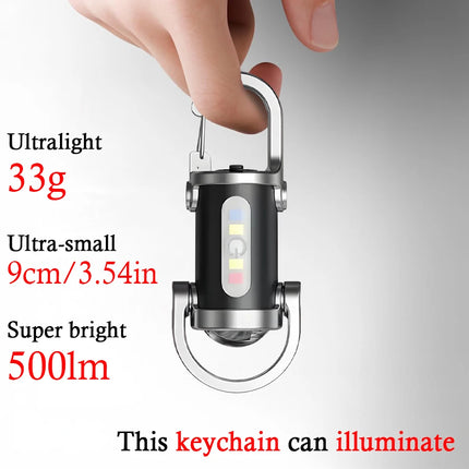 Portable MINI LED COB Handheld Flashlights High Brightness Keychain Work Lamp Emergency Work Lamp For Outdoor Camping Walking