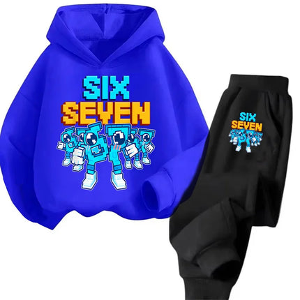 Six Seven Print Kids Hoodies Sets Italian Brainrot Steal A BrainRot Trucksuit Children's 67 Korean Sweatshirt Girls Boys Clothes
