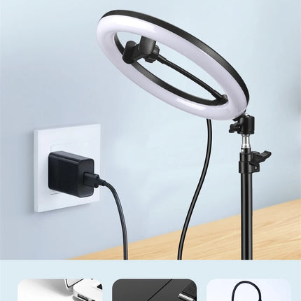 Youtube Shooting Vlog Selfie Circular Photo Ring Light Led Photographic Video Camera Lamp Studio Lighting Phone Holder